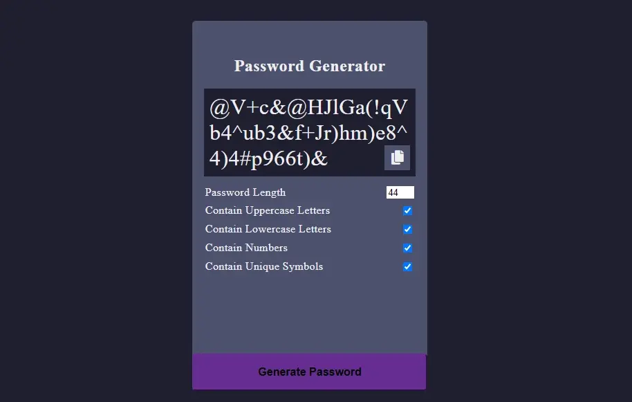 Password Generator